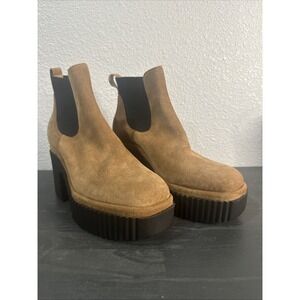 New Gianni‎ Bini Women's Ryker Suede Lug Sole Platform Booties Size 9